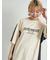 配色ラインロゴプリントオーバーTシャツ