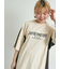配色ラインロゴプリントオーバーTシャツ
