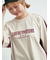 配色ラインロゴプリントオーバーTシャツ