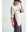 配色ラインロゴプリントオーバーTシャツ