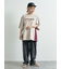 配色ラインロゴプリントオーバーTシャツ