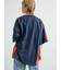 配色ラインロゴプリントオーバーTシャツ