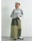 配色ラインロゴプリントオーバーTシャツ