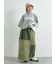 配色ラインロゴプリントオーバーTシャツ
