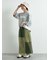 配色ラインロゴプリントオーバーTシャツ