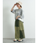 配色ラインロゴプリントオーバーTシャツ