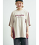 配色ラインロゴプリントオーバーTシャツ