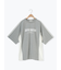 配色ラインロゴプリントオーバーTシャツ