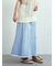 デニム裾フリンジベイカースカート