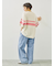 ダメージデニムイージーパンツ