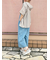 チェック柄フードシャツ