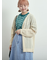 メッシュ編みVネックカーディガン