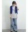 メッシュ編みVネックカーディガン