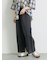 [接触冷感]裾スリットテーパードパンツ
