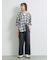 [接触冷感]裾スリットテーパードパンツ