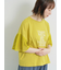 [接触冷感]袖メッシュプリントTシャツ