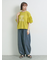 [接触冷感]袖メッシュプリントTシャツ