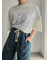 [接触冷感]袖メッシュプリントTシャツ