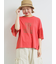 [接触冷感]袖メッシュプリントTシャツ
