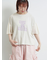 [接触冷感]袖メッシュプリントTシャツ
