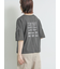[接触冷感]袖メッシュプリントTシャツ