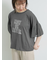 [接触冷感]袖メッシュプリントTシャツ