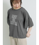 [接触冷感]袖メッシュプリントTシャツ