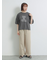 [接触冷感]袖メッシュプリントTシャツ