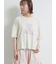 [接触冷感]袖メッシュプリントTシャツ