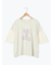 [接触冷感]袖メッシュプリントTシャツ