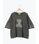 [接触冷感]袖メッシュプリントTシャツ