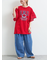 [接触冷感]フレアスリーブチュニックTシャツ