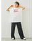 [接触冷感]シャーリングロゴプリントTシャツ