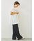 [接触冷感]シャーリングロゴプリントTシャツ