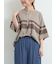 [接触冷感]編み上げラインTシャツ