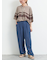 [接触冷感]編み上げラインTシャツ