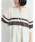 [接触冷感]編み上げラインTシャツ