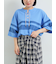 [接触冷感]編み上げラインTシャツ