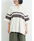 [接触冷感]編み上げラインTシャツ