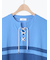 [接触冷感]編み上げラインTシャツ