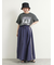 ナイロンサイドラインギャザースカート