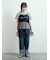デニムロールアップパンツ