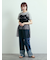 デニムロールアップパンツ