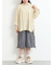 ストライプ柄七分袖シャツ
