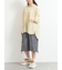 ストライプ柄七分袖シャツ