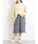 ストライプ柄七分袖シャツ