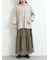 ストライプ柄七分袖シャツ