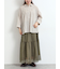 ストライプ柄七分袖シャツ