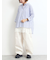 ストライプ柄七分袖シャツ