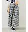 シャツ巻き風チェックスカート